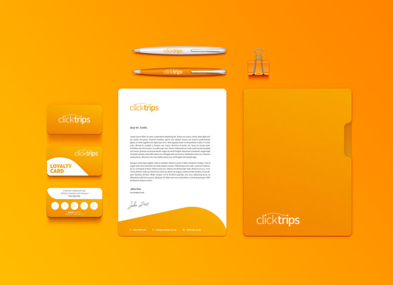 ClickTrips Brand Design Stationery