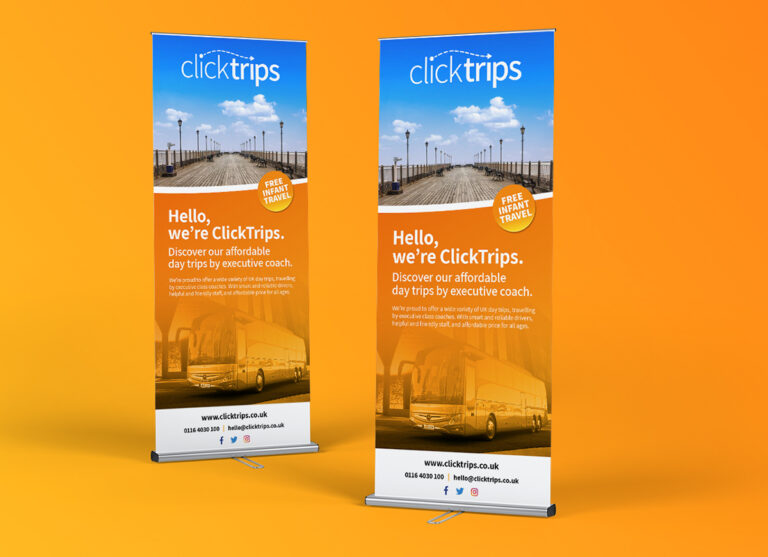 ClickTrips Roller Banner Design