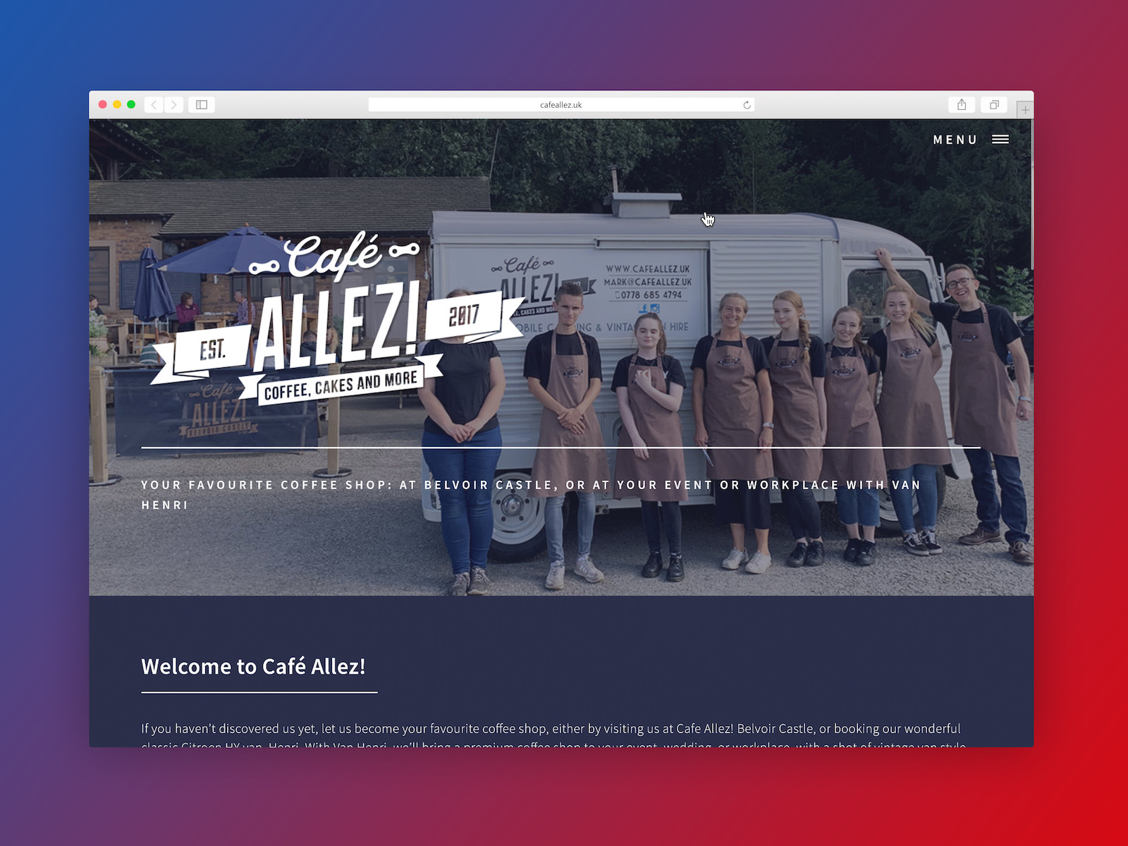 Café Allez! Website